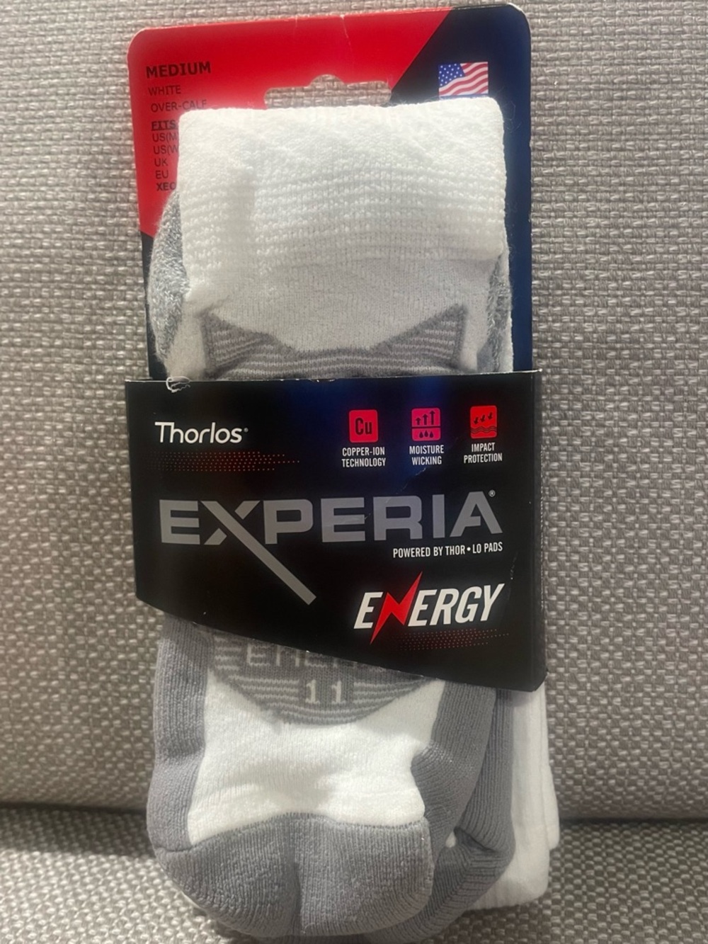 Thorlos Experia Energy Unisex Over-the-Calf Compression Sock, Medium